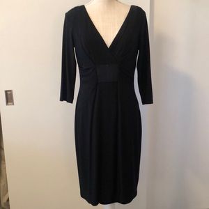 LBD… David Meister classic black dress,fully lined 3/4 sleeve complimentary cut!